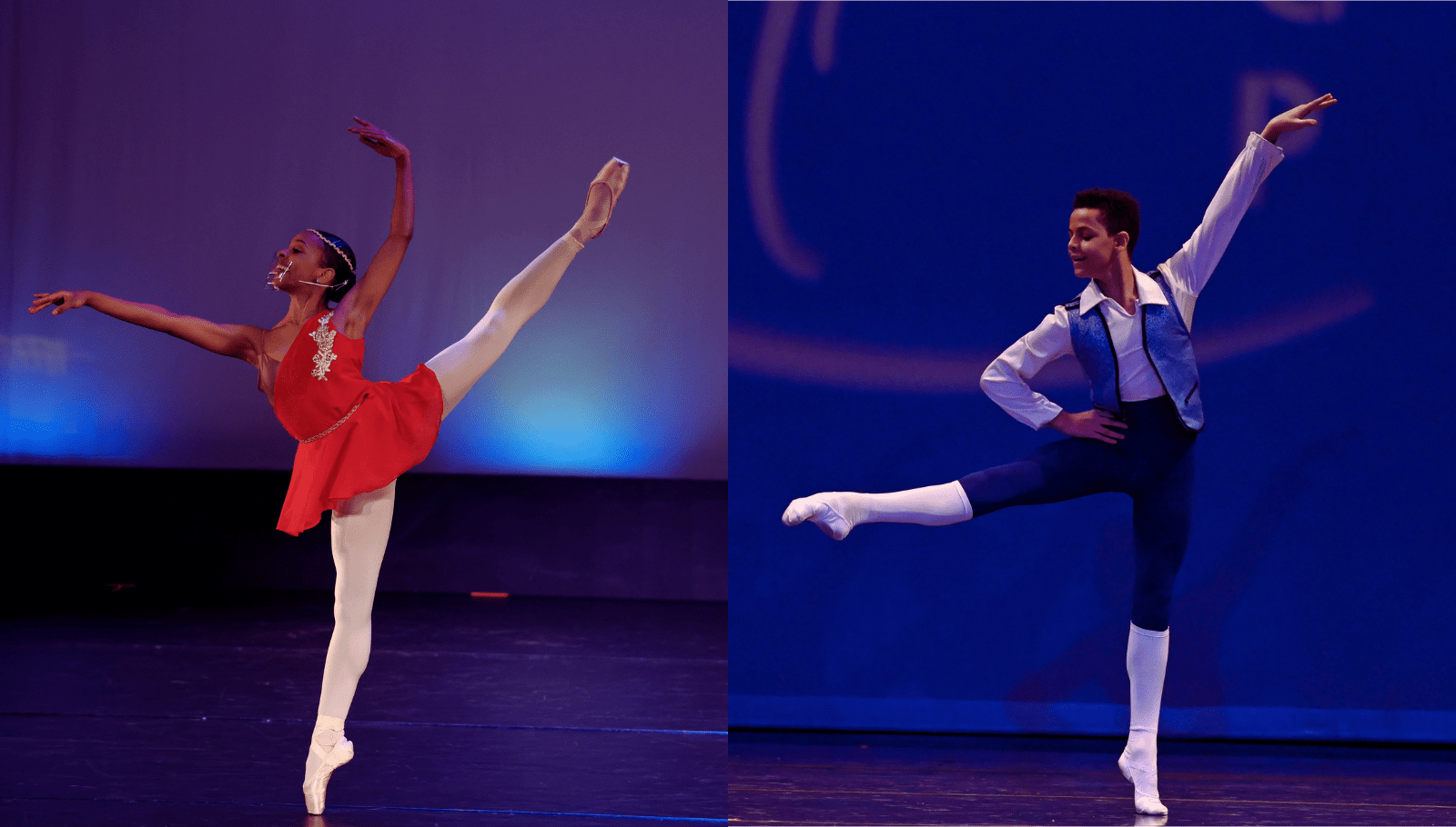Image of two dancers performing ballet