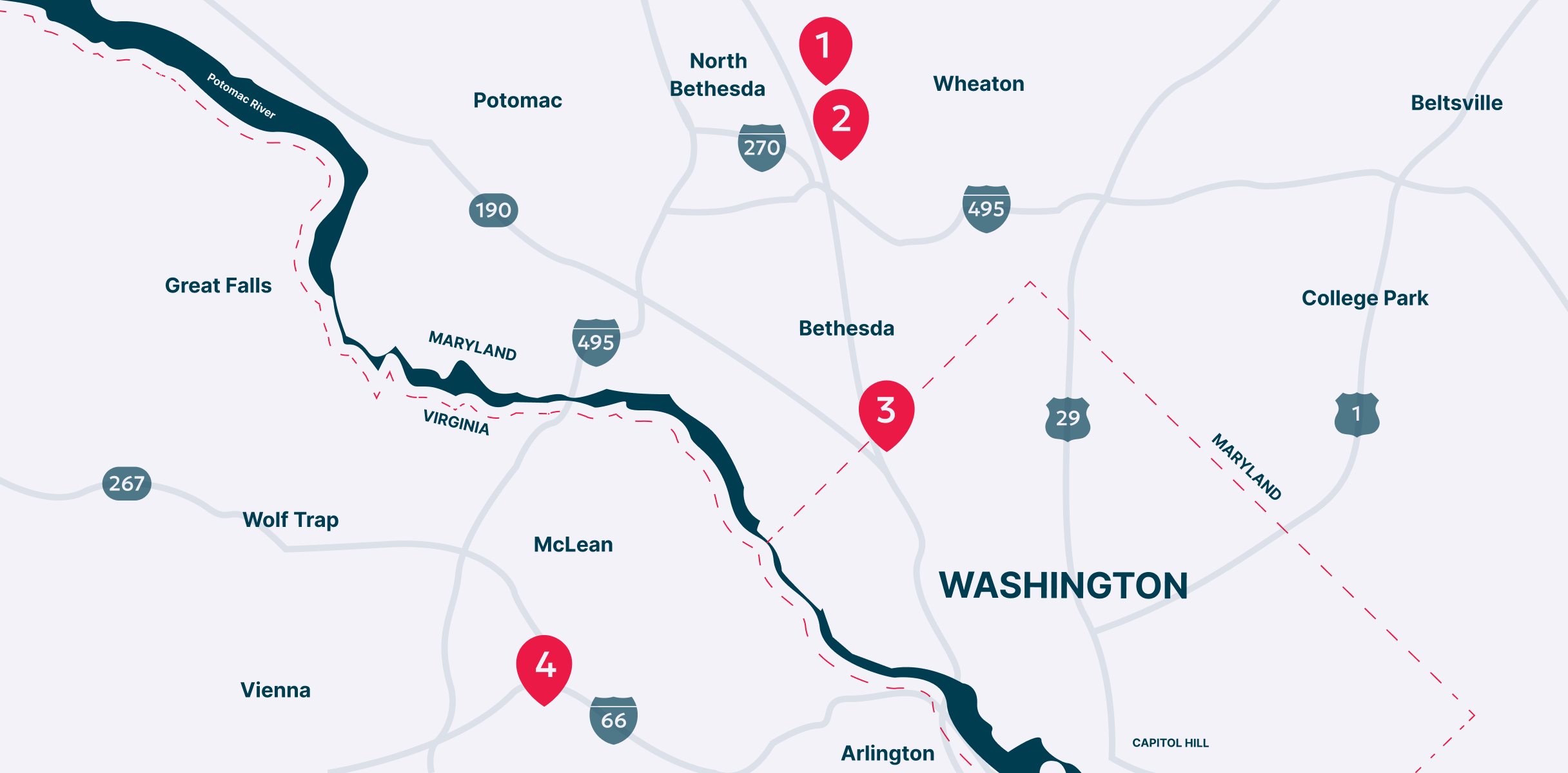 Studios map (rockville, strathmore square, friendship heights, falls church)