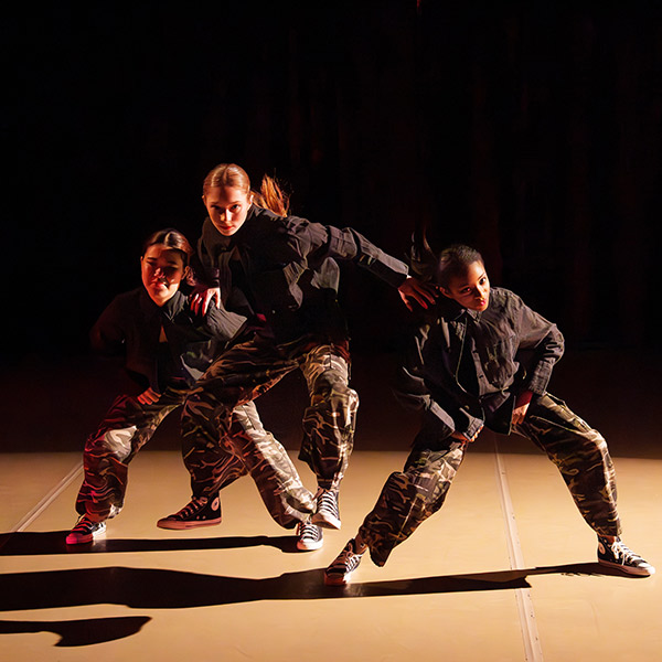 Hip hop dancers in pose