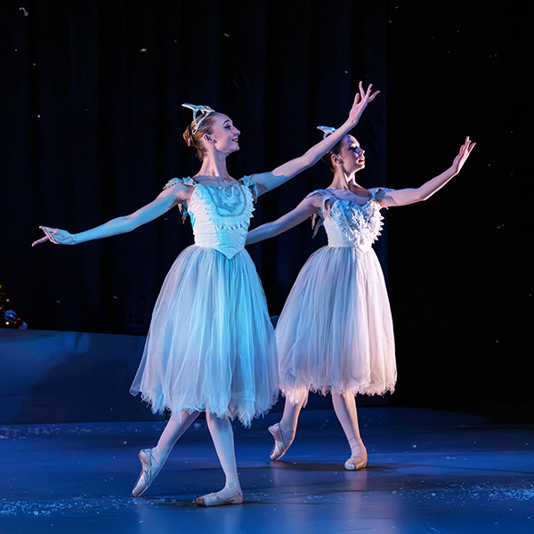 Ballet dancers standing onstage