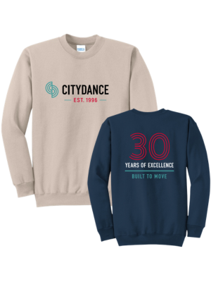 citydance-conservatory-studios-merchandise-30-year-anniversary-sweatshirt-featured